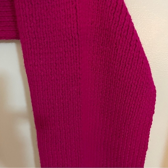 FUCHSIA Pink Thick Fringe Scarf - Picture 4 of 5